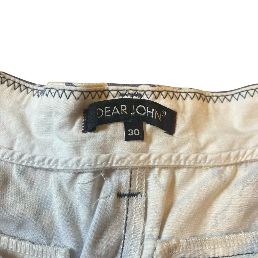Dear John Floral Chino Cotton Blend Shorts Size 30 - Picture 7 of 10